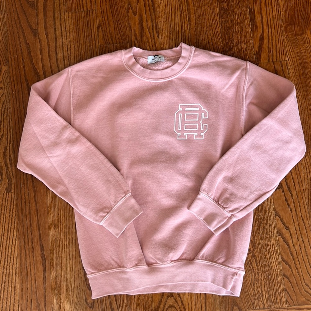 Topman top shop pink crew sweatshirt S